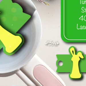 Intra απο ξύλο plywood  Χρώμα wenge 3mm-4mm πάχος - Πάσχα Glowforge Stanley Topper Δίασταση 15x15 cm INTRAFABR-69131582