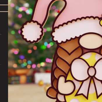 Intra απο ξύλο plywood  Χρώμα wenge 3mm-4mm πάχος - Πασχαλινό Gnome Κοπή Laser Δίασταση 20x25 cm INTRAFABR-120328174 - Image 13