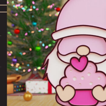 Intra απο ξύλο plywood  Χρώμα wenge 3mm-4mm πάχος - ΔΕΣΜΗ κοπής με λέιζερ Easter Gnome Δίασταση 20x25 cm INTRAFABR-120328195 - Image 2