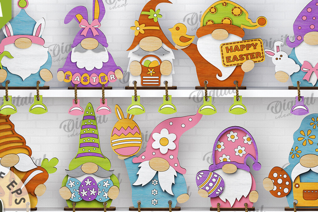 Intra απο ξύλο plywood  Χρώμα wenge 3mm-4mm πάχος - Πακέτο LaserCut Πασχαλινά στοιχειά. 3D καλικάντζαροι Δίασταση 15x15 cm INTRAFABR-36192825