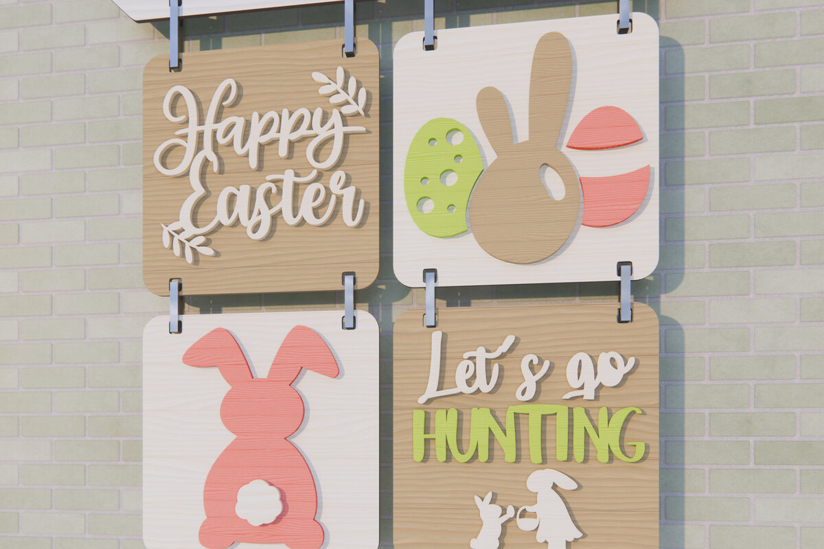 Intra απο ξύλο plywood  Χρώμα wenge 3mm-4mm πάχος - Πασχαλινή Κρεμαστή εναλλάξιμη πινακίδα Δίασταση 15x15 cm INTRAFABR-75679653