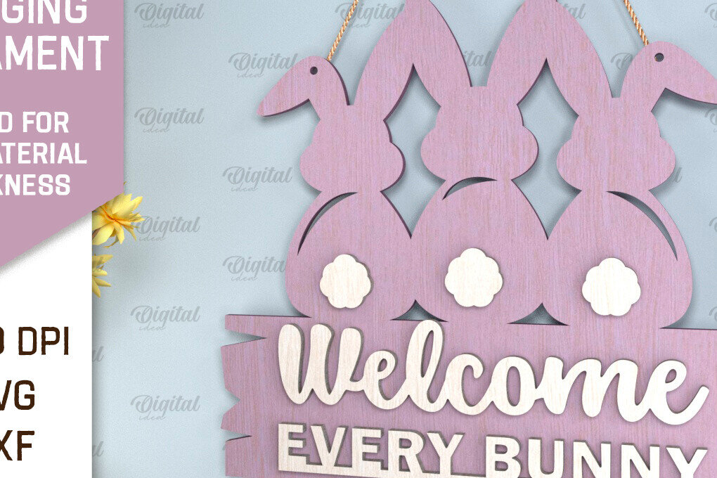 Intra απο ξύλο plywood  Χρώμα wenge 3mm-4mm πάχος - Πασχαλινό Κρεμαστό στολίδι με λέιζερ Δίασταση 6x6 cm INTRAFABR-40548025