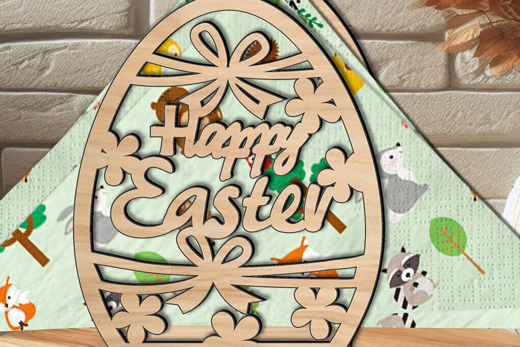 Intra απο ξύλο plywood  Χρώμα wenge 3mm-4mm πάχος - Πασχαλινή γιορτινή χαρτοπετσέτα λουλούδια αυγών Δίασταση 15x15 cm INTRAFABR-65078018