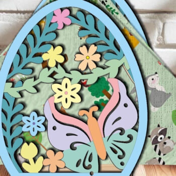 Intra απο ξύλο plywood  Χρώμα wenge 3mm-4mm πάχος - Πασχαλινή θήκη χαρτοπετσέτας Laser Δίασταση 15x15 cm INTRAFABR-34280144 - Image 2