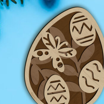 Intra απο ξύλο plywood  Χρώμα wenge 3mm-4mm πάχος - Πασχαλινή διακόσμηση σπιτιού, πρότυπο αυγών σε στρώσεις Δίασταση 2x7 cm INTRAFABR-109409692 - Image 2