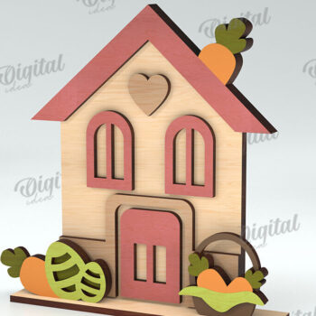 Intra απο ξύλο plywood Χρώμα wenge 3mm-4mm πάχος - Πασχαλινό σπίτι . Tiny House Δίασταση 15x15 cm INTRAFABR-94910872 - Image 1