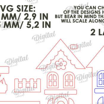 Intra απο ξύλο plywood Χρώμα wenge 3mm-4mm πάχος - Πασχαλινό σπίτι . Tiny House Δίασταση 15x15 cm INTRAFABR-94911045 - Image 2