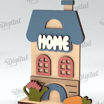 Intra απο ξύλο plywood Χρώμα wenge 3mm-4mm πάχος - Πασχαλινό σπίτι . Tiny House Δίασταση 15x15 cm INTRAFABR-94911041 - Image 1