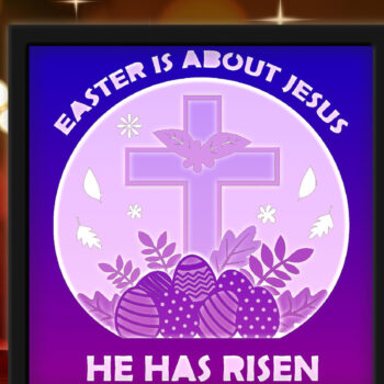 Intra απο ξύλο plywood Χρώμα wenge 3mm-4mm πάχος - Το Πάσχα είναι για τον Ιησού που Ανέστη Δίασταση 20x20 cm INTRAFABR-74984985 - Image 2