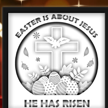 Intra απο ξύλο plywood Χρώμα wenge 3mm-4mm πάχος - Το Πάσχα είναι για τον Ιησού που Ανέστη Δίασταση 20x20 cm INTRAFABR-74984985 - Image 3