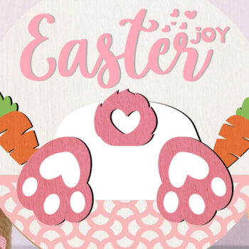 Intra απο ξύλο plywood Χρώμα wenge 3mm-4mm πάχος - Πασχαλινή Χαρά Στρογγυλή Πινακίδα Δίασταση 30x20 cm INTRAFABR-36329688 - Image 4