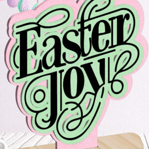 Intra απο ξύλο plywood  Χρώμα wenge 3mm-4mm πάχος - Easter Joy Spring Στολίδι Δίασταση 6x6 cm INTRAFABR-36329761