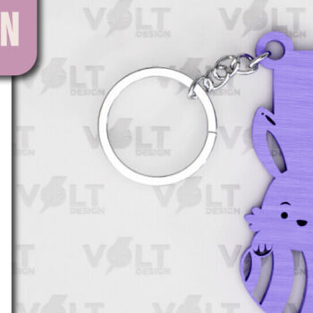 Intra απο ξύλο plywood  Χρώμα wenge 3mm-4mm πάχος - Πασχαλινό Κοπής με Λέιζερ Πασχαλινό Μπρελόκ Δίασταση 4x4 cm INTRAFABR-36329656 - Image 1