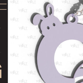 Intra απο ξύλο plywood Χρώμα wenge 3mm-4mm πάχος - Πασχαλινό Κοπής με Λέιζερ Πασχαλινό Μπρελόκ Δίασταση 4x4 cm INTRAFABR-107491296 - Image 1