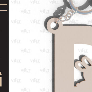 Intra απο ξύλο plywood  Χρώμα wenge 3mm-4mm πάχος - Πασχαλινό Κοπής με Λέιζερ Πασχαλινό Μπρελόκ Δίασταση 4x4 cm INTRAFABR-107490913 - Image 1