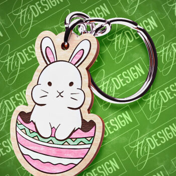 Intra απο ξύλο plywood Χρώμα wenge 3mm-4mm πάχος - Πασχαλινό Σχέδιο Μπρελόκ | Λαγουδάκι του Πάσχα Δίασταση 4x4 cm INTRAFABR-101828055 - Image 8