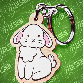 Intra απο ξύλο plywood Χρώμα wenge 3mm-4mm πάχος - Πασχαλινό Σχέδιο Μπρελόκ | Λαγουδάκι του Πάσχα Δίασταση 4x4 cm INTRAFABR-101828055 - Image 11