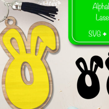 Intra απο ξύλο plywood  Χρώμα wenge 3mm-4mm πάχος - Πασχαλινό μπρελόκ με λέιζερ Αλφάβητο Δίασταση 4x4 cm INTRAFABR-94264606 - Image 1