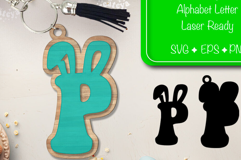 Intra απο ξύλο plywood  Χρώμα wenge 3mm-4mm πάχος - Πασχαλινό μπρελόκ με λέιζερ Αλφάβητο Δίασταση 4x4 cm INTRAFABR-94267725