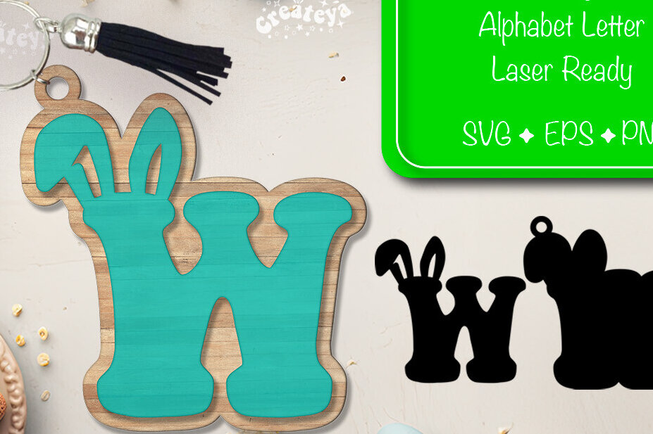 Intra απο ξύλο plywood  Χρώμα wenge 3mm-4mm πάχος - Πασχαλινό μπρελόκ με λέιζερ Αλφάβητο Δίασταση 4x4 cm INTRAFABR-72306165