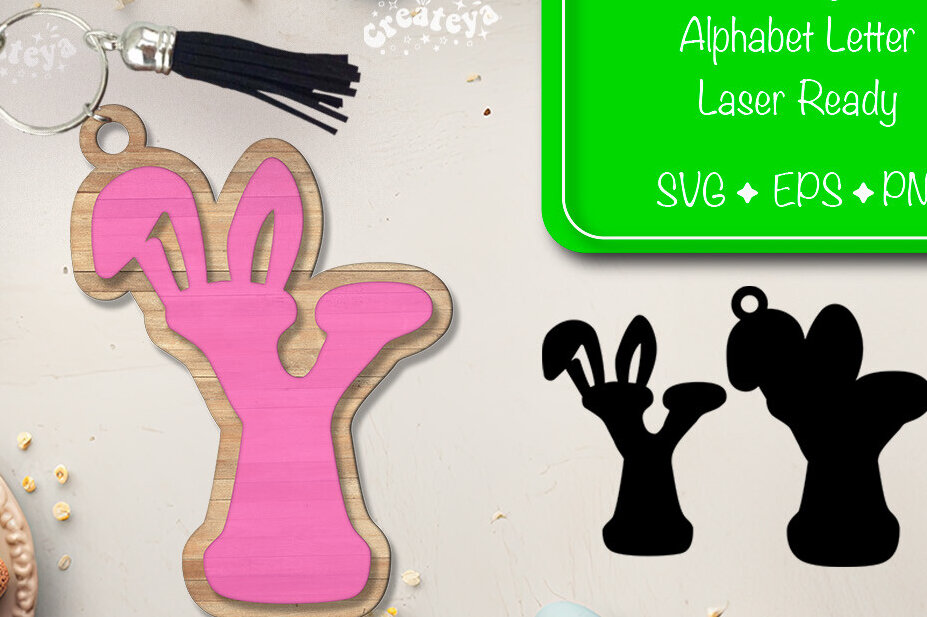 Intra απο ξύλο plywood  Χρώμα wenge 3mm-4mm πάχος - Πασχαλινό μπρελόκ με λέιζερ Αλφάβητο Δίασταση 4x4 cm INTRAFABR-74414559