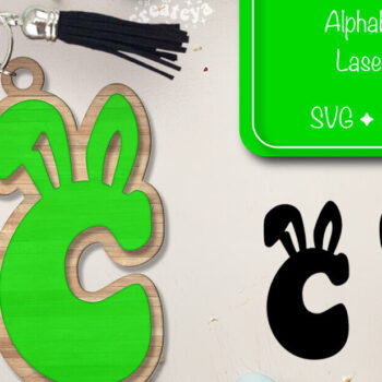 Intra απο ξύλο plywood  Χρώμα wenge 3mm-4mm πάχος - Πασχαλινό μπρελόκ με λέιζερ Αλφάβητο Δίασταση 4x4 cm INTRAFABR-74414835 - Image 1