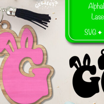 Intra απο ξύλο plywood  Χρώμα wenge 3mm-4mm πάχος - Πασχαλινό μπρελόκ με λέιζερ Αλφάβητο Δίασταση 4x4 cm INTRAFABR-74415058 - Image 1