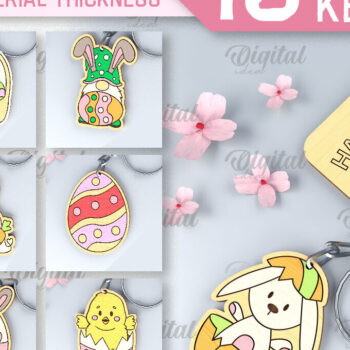 Intra απο ξύλο plywood  Χρώμα wenge 3mm-4mm πάχος - Πασχαλινό μπρελόκ Πακέτο κοπής με λέιζερ Δίασταση 4x4 cm INTRAFABR-74416022 - Image 1