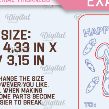 Intra απο ξύλο plywood  Χρώμα wenge 3mm-4mm πάχος - Πασχαλινό μπρελόκ Πακέτο κοπής με λέιζερ Δίασταση 4x4 cm INTRAFABR-74416022 - Image 2