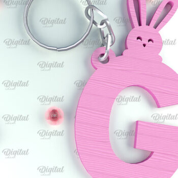 Intra απο ξύλο plywood  Χρώμα wenge 3mm-4mm πάχος - Πασχαλινό μπρελόκ με λέιζερ. Επιστολή Γ Δίασταση 4x4 cm INTRAFABR-82276750 - Image 1