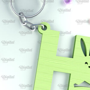 Intra απο ξύλο plywood  Χρώμα wenge 3mm-4mm πάχος - Πασχαλινό μπρελόκ με λέιζερ. Γράμμα Η Δίασταση 4x4 cm INTRAFABR-82276766