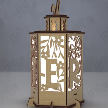 Intra απο ξύλο plywood Χρώμα wenge 3mm-4mm πάχος - Πασχαλινό Φανάρι | 3D Φανάρι |Λαμπτήρας Σκιών Δίασταση 15x15 cm INTRAFABR-114795899 - Image 1