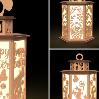 Intra απο ξύλο plywood Χρώμα wenge 3mm-4mm πάχος - Πασχαλινό φανάρι Δίασταση 30x20 cm INTRAFABR-114738303 - Image 1