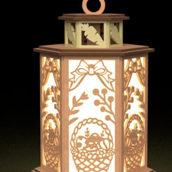 Intra απο ξύλο plywood Χρώμα wenge 3mm-4mm πάχος - Πασχαλινό φανάρι Δίασταση 30x20 cm INTRAFABR-114738303 - Image 2