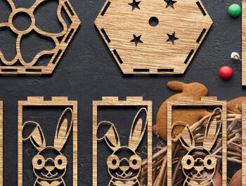 Intra απο ξύλο plywood Χρώμα wenge 3mm-4mm πάχος - Πασχαλινό Φανάρι Δίασταση 15x15 cm INTRAFABR-114738348 - Image 1