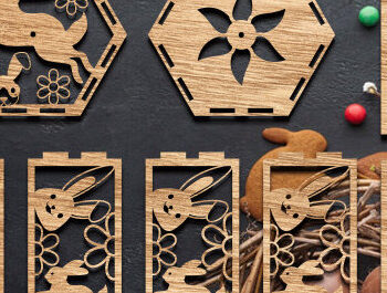 Intra απο ξύλο plywood Χρώμα wenge 3mm-4mm πάχος - Πασχαλινό φανάρι Bundle Δίασταση 15x15 cm INTRAFABR-114863916 - Image 5