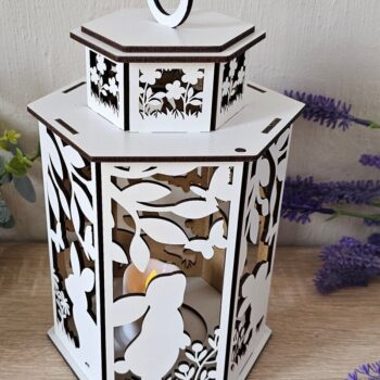 Intra απο ξύλο plywood Χρώμα wenge 3mm-4mm πάχος - Πασχαλινό Φανάρι | κοπής με λέιζερ | Bu Δίασταση 4x4 cm INTRAFABR-114863940 - Image 4