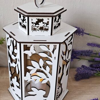 Intra απο ξύλο plywood Χρώμα wenge 3mm-4mm πάχος - Πασχαλινό Φανάρι | κοπής με λέιζερ | Bu Δίασταση 4x4 cm INTRAFABR-114863940 - Image 5