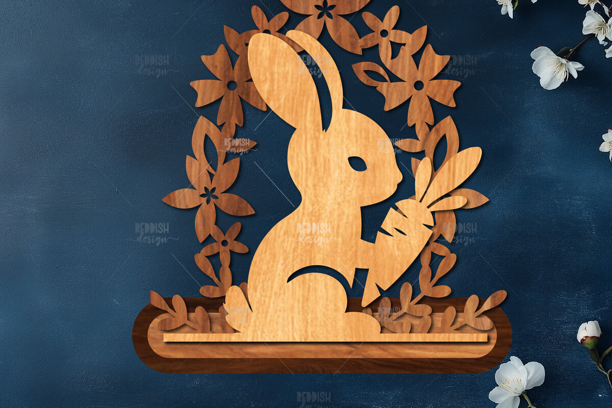 Intra απο ξύλο plywood  Χρώμα wenge 3mm-4mm πάχος - Πασχαλινή βάση κοπής με λέιζερ Δίασταση 15x15 cm INTRAFABR-94392071