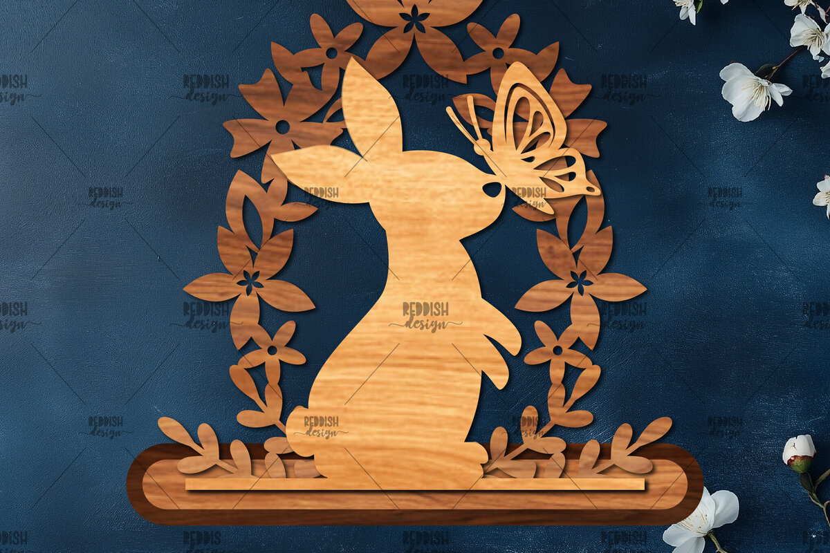 Intra απο ξύλο plywood  Χρώμα wenge 3mm-4mm πάχος - Πασχαλινή βάση κοπής με λέιζερ Δίασταση 15x15 cm INTRAFABR-30606289