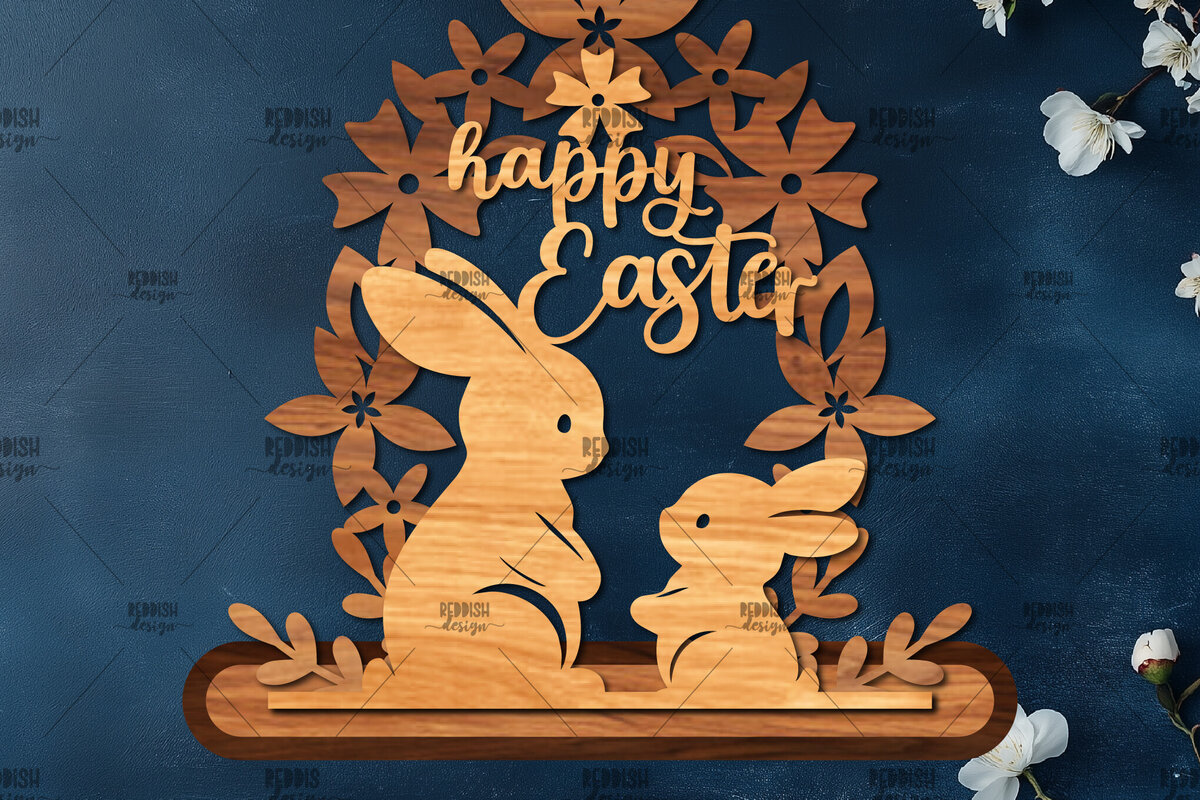 Intra απο ξύλο plywood  Χρώμα wenge 3mm-4mm πάχος - Πασχαλινή βάση κοπής με λέιζερ Δίασταση 15x15 cm INTRAFABR-30593232