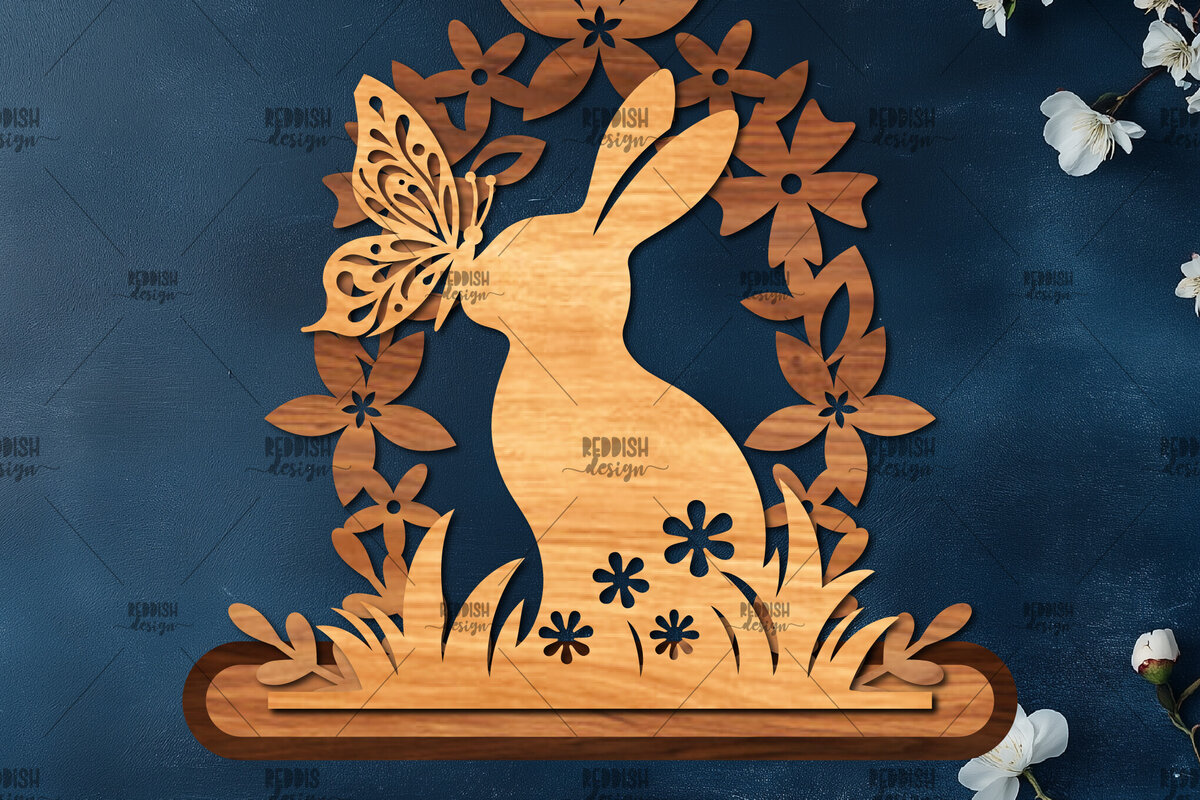 Intra απο ξύλο plywood  Χρώμα wenge 3mm-4mm πάχος - Πασχαλινή βάση κοπής με λέιζερ Δίασταση 15x15 cm INTRAFABR-104356952