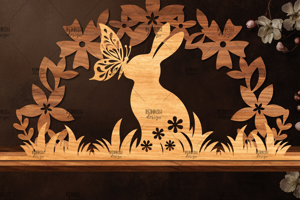 Intra απο ξύλο plywood  Χρώμα wenge 3mm-4mm πάχος - Πασχαλινή βάση κοπής με λέιζερ Δίασταση 15x15 cm INTRAFABR-92033226