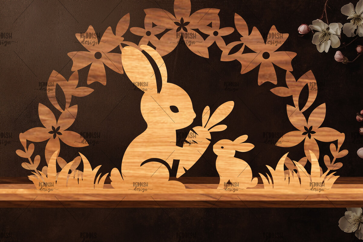 Intra απο ξύλο plywood  Χρώμα wenge 3mm-4mm πάχος - Πασχαλινή βάση κοπής με λέιζερ Δίασταση 15x15 cm INTRAFABR-117256343