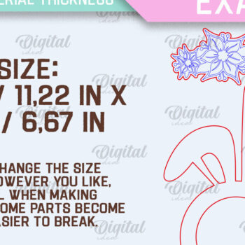 Intra απο ξύλο plywood  Χρώμα wenge 3mm-4mm πάχος - Πακέτο Πασχαλινό στεφάνι κοπής με λέιζερ Δίασταση 15x15 cm INTRAFABR-92813120 - Image 2