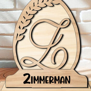 Intra απο ξύλο plywood  Χρώμα wenge 3mm-4mm πάχος - Δώρο Πασχαλινό Laser Γράμμα Z Αλφάβητο Δίασταση 15x15 cm INTRAFABR-59504083 - Image 1