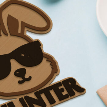 Intra απο ξύλο plywood Χρώμα wenge 3mm-4mm πάχος - Πρότυπο κοπής λέιζερ με στρώσεις Πάσχας Δίασταση 6x7 cm INTRAFABR-91665293 - Image 2