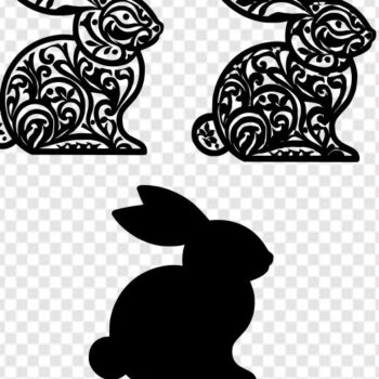 Intra απο ξύλο plywood  Χρώμα wenge 3mm-4mm πάχος - Σχέδιο Πασχαλινό λαγουδάκι Δίασταση 30x20 cm INTRAFABR-91664600 - Image 3