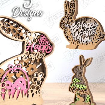 Intra απο ξύλο plywood  Χρώμα wenge 3mm-4mm πάχος - Πασχαλινή δέσμη διακόσμησης | 3D Design Δίασταση 15x15 cm INTRAFABR-53165707 - Image 1