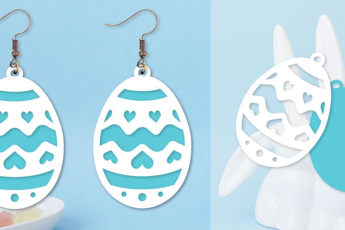 Intra απο ξύλο plywood  Χρώμα wenge 3mm-4mm πάχος - Πασχαλινά σκουλαρίκια I Πασχαλινό αυγό Δίασταση 3x3 cm INTRAFABR-78350630